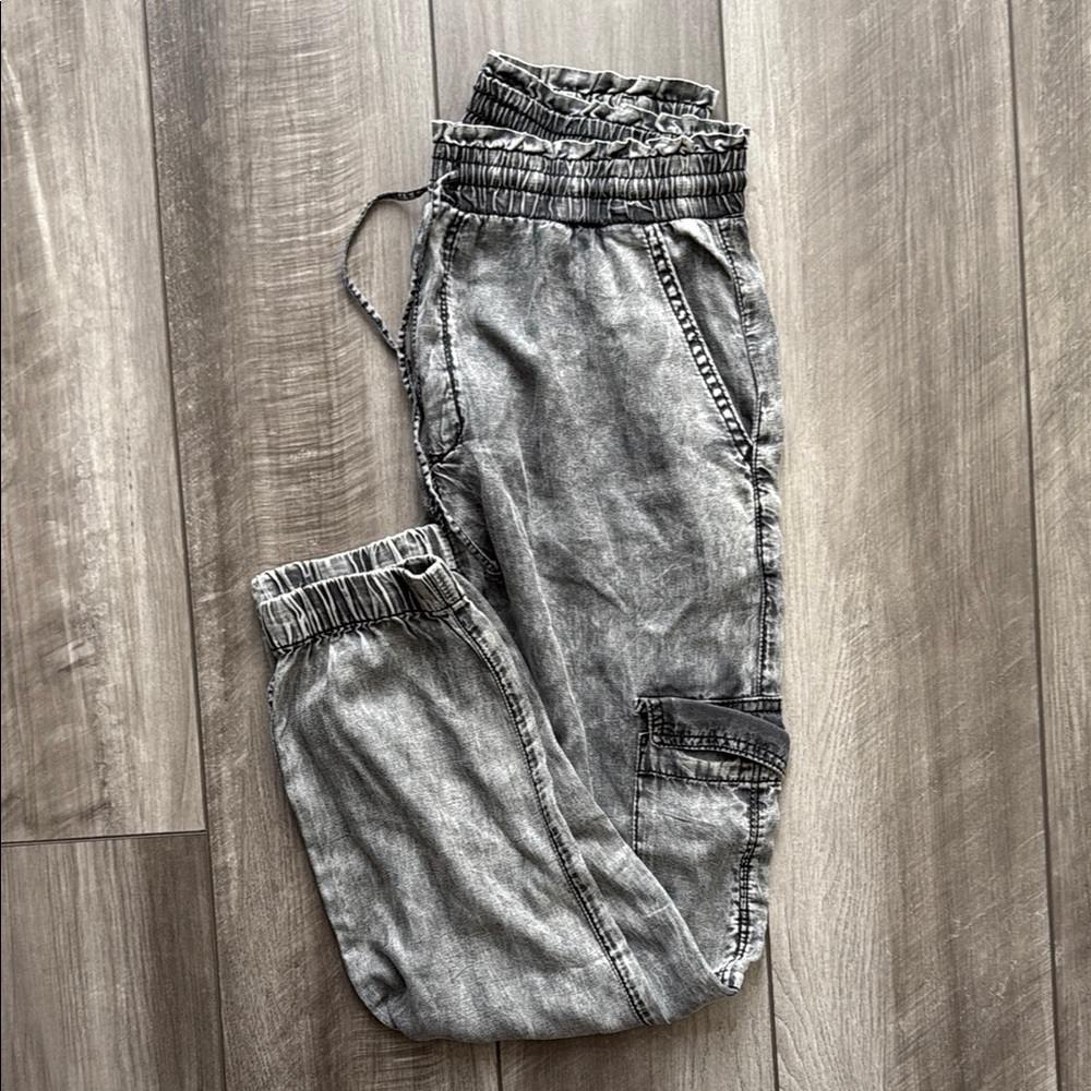 Gray Cargo Jogger Pants